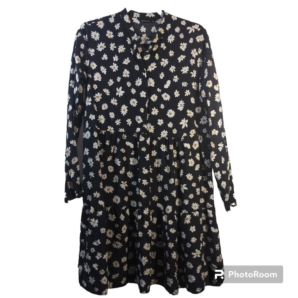 LC Waikiki Modest Daisy Print Button Front Long Sleeve Size L